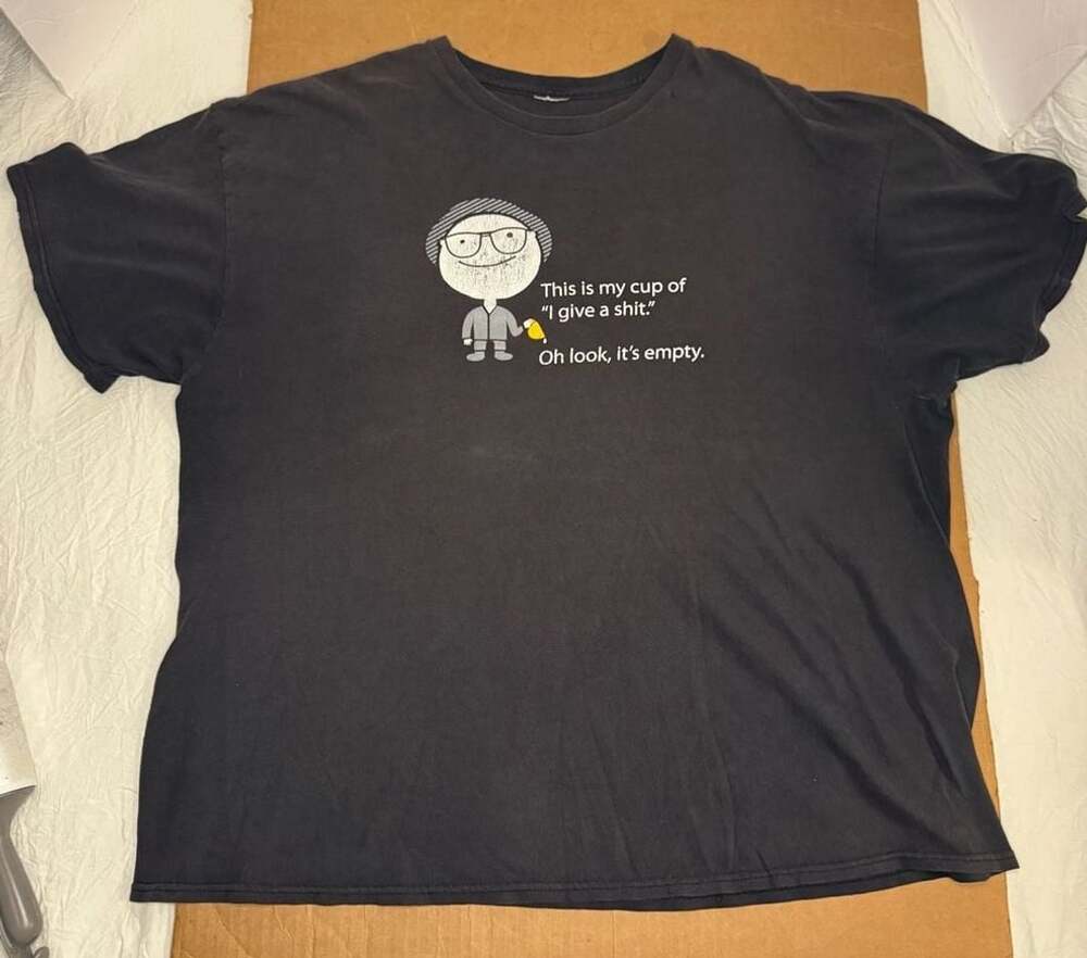 Novelty Graphic T-Shirt This Is My Cup Of I Give A Sh*t Black